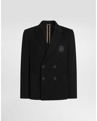Dolce & Gabbana - Jacke Portofino Aus Jersey Mit Doppelreihiger Knopfleiste - Lyst