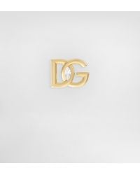 Dolce & Gabbana - Rhinestone Logo Brooch - Lyst