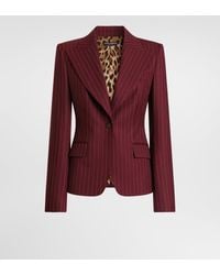 Dolce & Gabbana - Turlington Single-Breasted Pinstripe Wool Jacket - Lyst