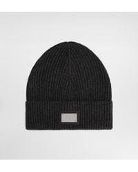 Dolce & Gabbana - Cashmere And Wool Hat With Branded Tag - Lyst
