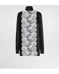 Dolce & Gabbana - Satin Sack Top With Lace Shirt Front - Lyst