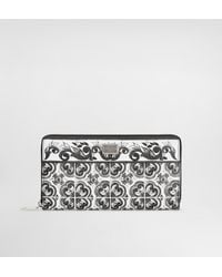 Dolce & Gabbana - Majolica-Print Calfskin Wallet - Lyst