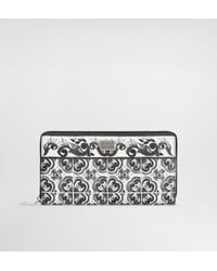 Dolce & Gabbana - Geldbörse Aus Leder Mit Majolika-Print - Lyst