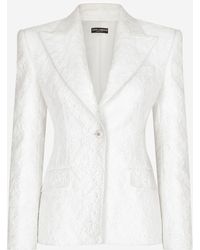 Dolce & Gabbana - Brocade Turlington Blazer - Lyst