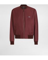 Dolce & Gabbana - Technical Fabric Bomber Jacket With Tag - Lyst