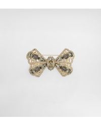 Dolce & Gabbana - Sartoria Bow Brooch With Rhinestones - Lyst