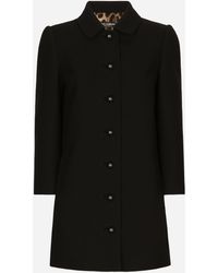 Dolce & Gabbana - Short Woolen Coat - Lyst