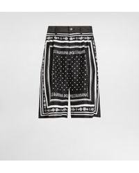 Dolce & Gabbana - Bermuda Imprimé En Denim Et Soie - Lyst