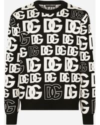 Dolce & Gabbana Silk Logo Sweater - Black