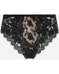 Dolce & Gabbana - High-waisted lace briefs - Lyst
