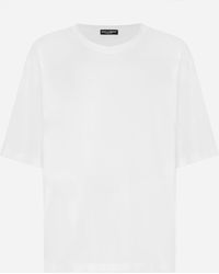 Dolce & Gabbana - Blanco Short-Sleeved Jersey T-Shirt With Angel Print - Lyst