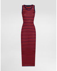 Dolce & Gabbana - Ribbedbed Viscose Tank Top Dress - Lyst