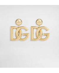 Dolce & Gabbana - Clip-On Earrings With Dg Logo - Lyst