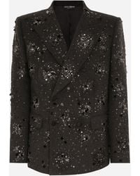 Dolce & Gabbana - Double-Breasted Embroidered Wool Sicilia-Fit Jacket - Lyst