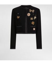 Dolce & Gabbana - Double Crêpe Wool Jacket - Lyst