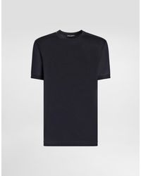 Dolce & Gabbana - Silk Jersey T-Shirt - Lyst