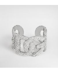 Dolce & Gabbana - Rigid Rhinestone-Detailed Bracelet With Dg Logo - Lyst