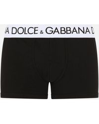 Uomo Abbigliamento da Intimo da Mutande boxer Bi-pack slip brandoDolce & Gabbana in Cotone da Uomo colore Bianco 10% di sconto 
