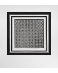 Dolce & Gabbana - Silk Pocket Square With Micro-Design And Logo - Lyst