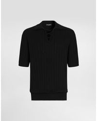 Dolce & Gabbana - Cotton Serafino Polo Shirt - Lyst