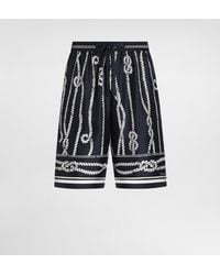 Dolce & Gabbana - Marina-Print Silk Twill Vanity Bermuda Shorts - Lyst