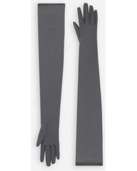 Dolce & Gabbana - Long Stretch Jersey Milano Rib Gloves - Lyst