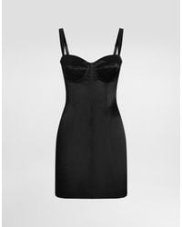 Dolce & Gabbana - Stretch Satin Dress - Lyst