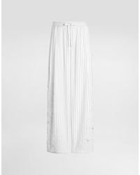 Dolce & Gabbana - Vanity Trousers With Embroidery - Lyst