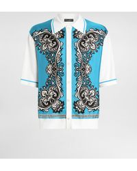 Dolce & Gabbana - Hemd Aus Seide Und Baumwolle Mit Bandana-Print - Lyst