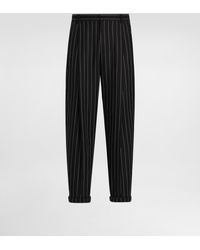 Dolce & Gabbana - Pinstripe Linen-Blend Pants With Double Darts - Lyst