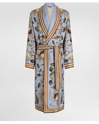 Dolce & Gabbana - Shell-Print Silk Twill Robe - Lyst