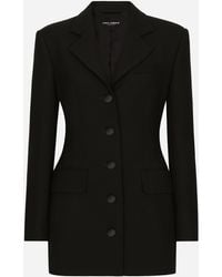 Dolce & Gabbana - Velvet Double-Breasted Blazer - Lyst