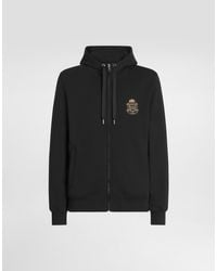 Dolce & Gabbana - Jersey Sweatshirt With Heraldic Patch - Lyst