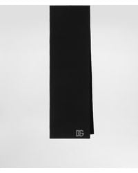 Dolce & Gabbana - Virgin Wool Scarf With Logo - Lyst