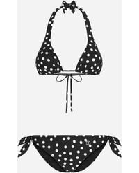 Dolce & Gabbana - Polka Dot Bikini Set - Lyst