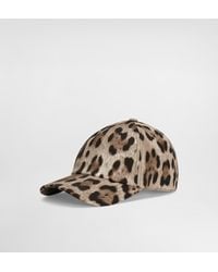 Dolce & Gabbana - Cotton Baseball Cap With Leopard - Lyst