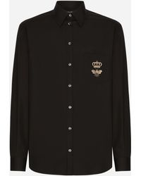 Dolce & Gabbana - シャツ マルティーニフィット コットン エンブロイダリー - Lyst