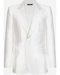 Dolce & Gabbana - Single-Breasted Silk Shantung Sicilia-Fit Jacket - Lyst