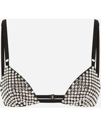Dolce & Gabbana - Rhinestoned Bra - Lyst