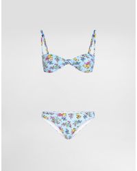 Dolce & Gabbana - Small Floral-Print Bikini - Lyst