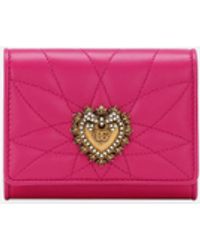 Dolce & Gabbana - Small Devotion Leather Wallet - Lyst