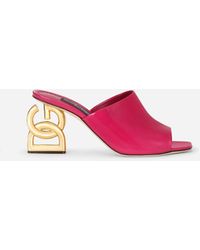 Chaussures Dolce & Gabbana Fille Chaussures Mules & Sabots - Mules en cuir DG Millennials female 28 24-38 