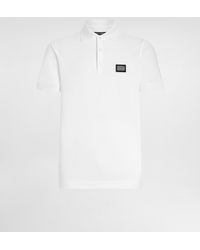 Dolce & Gabbana - ポロシャツ コットンピケ ロゴプレート - Lyst