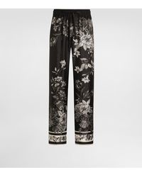 Dolce & Gabbana - Flower Bouquet-Print Vanity Jacquard Twill Trousers - Lyst