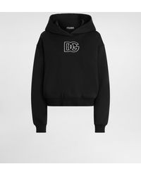 Dolce & Gabbana - Cotton Sweatshirt With Dg Embroidery - Lyst