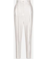 Dolce & Gabbana - Hose Aus Shantung - Lyst
