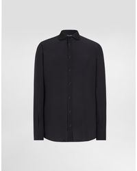 Dolce & Gabbana - Stretch Cotton Poplin Martini Shirt - Lyst