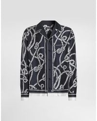 Dolce & Gabbana - Marina-Print Silk Twill Shirt - Lyst