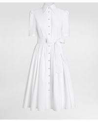 Dolce & Gabbana - Cotton Calf-Length Shirt Dress - Lyst
