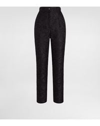 Dolce & Gabbana - Tailored Quilted Floral Jacquard Pants - Lyst